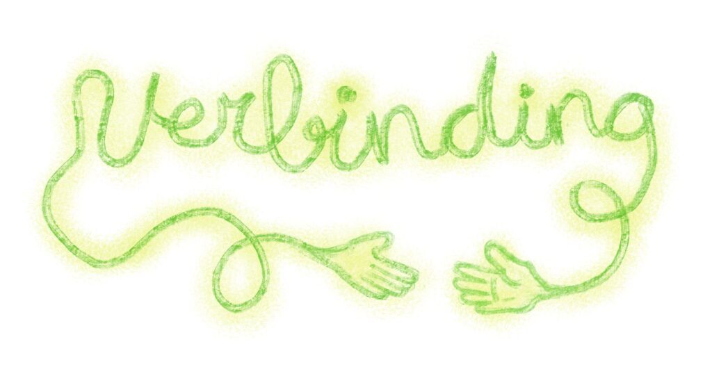 Tekening van het woord 'verbinding'